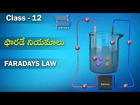 ఫారడే నియమాలు – Faraday’s Laws | Electrochemistry | Chemistry Telugu