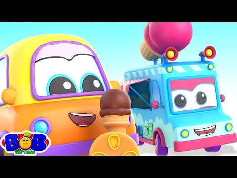 The Ice Cream Truck Wheels Go Round  Round Nursery Rhyme  Kids Song by Bob The Train
