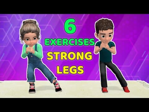6 EASY LOWER BODY EXERCISES FOR KIDS - HOME WORKOUT