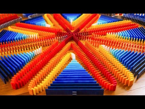 NEW DOMINO RECORD + Most INSANE Spiral Ever! (32,000 Dominoes) - YouTube