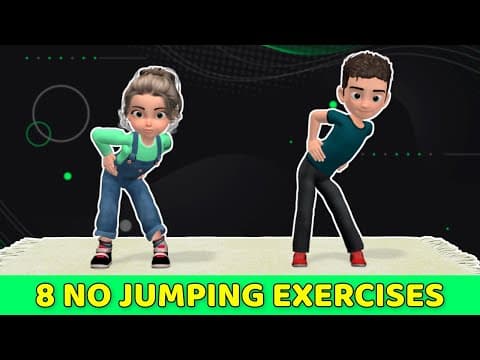 8 EASY EXERCISES FOR KIDS - NO JUMPING, BEGINNER FRIENDLY