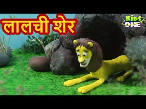 लालची शेर | हिंदी कहानियाँ | Lalchi Sher HINDI Kahaniya | Moral Story for Kids - KidsOneHindi