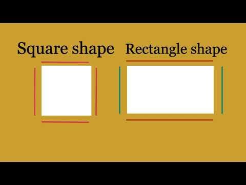 Square vs rectangle - shapes - mathematics