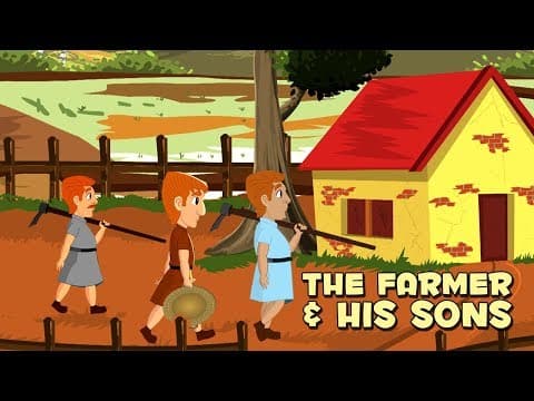 English Stories For Kids | The Farmer And His Sons | Cartoon Moral Stories For Babies | By Anon Kids