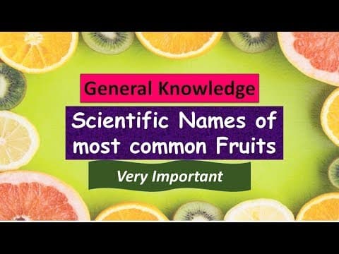 Scientific Names of most common Fruits
