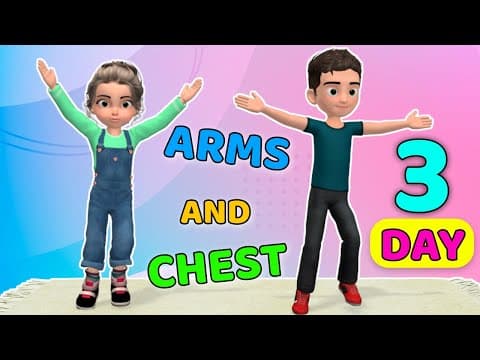 3-DAY STRONG ARMS AND CHEST CHALLENGE - Kids Workout