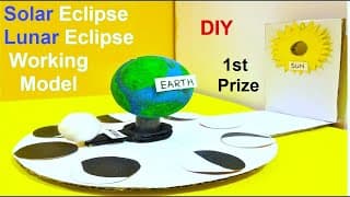 solar and lunar eclipse 3D working model making