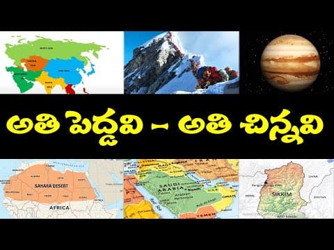 GK Q&A | World's biggest and smallest | అతి పెద్దవి అతి చిన్నవి | తెలుగులో