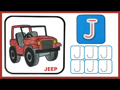 Tracing - tracing letter j - tracing letters for kids - practice writing letter j