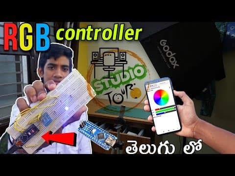 Controlling an rgb led using mobile phone through bluetooth - arduino project - in telugu