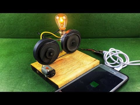 100% Mobile Charging Free Energy Generator Self Running Machine Using DC Motors
