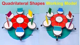quadrilateral shapes working model - diy - simple - maths working model - maths tlm