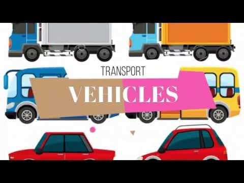 Telugu:learn transport vehicles video for kids in telugu - వాహనాలు
