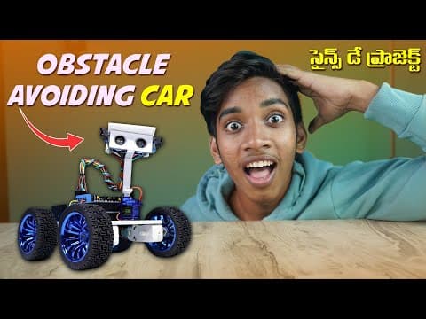 How to Make Obstacle Avoiding Car | Telugu Experiments | Best Science Day Project I In Telugu