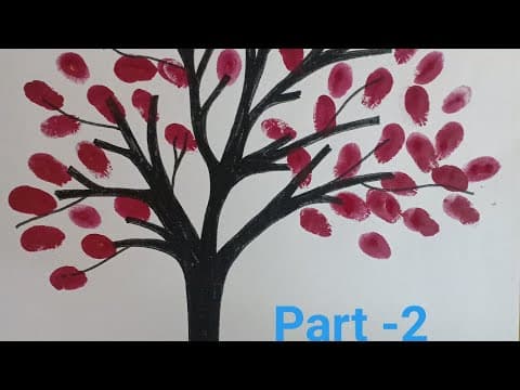 Thumb painting- Thumb painting for kids - finger painting - Easy Thumb art for beginners