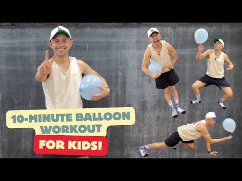 10-Minute Balloon Workout for Kids | Balloon Workout Challenge