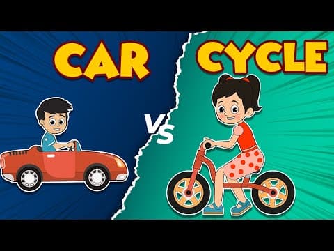 कार vs साइकिल | Car Vs Cycle | Hindi Stories | Hindi Cartoon | हिंदी कार्टून | Puntoon Kids Hindi