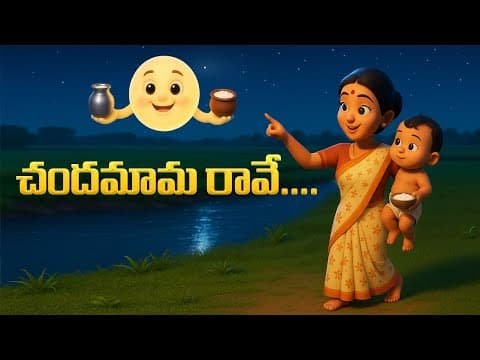 Chandamama Raave 🌙 | చందమామ రావే | 3D Animation Telugu Rhymes for Children