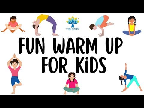 Warm up with Red Light Green Light Movement Game with Yoga for Kids | Yoga Guppy