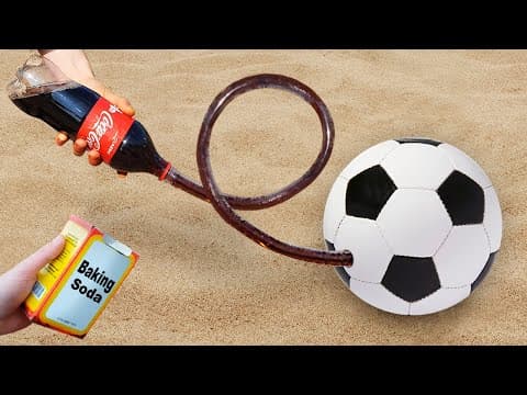 Experiment- Coca Cola and Baking Soda Vs Soccer Ball