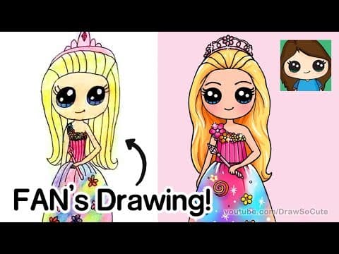 Drawing a fans drawing - barbie princess