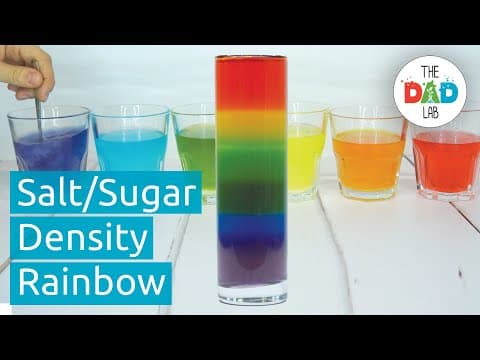 How to Make Salt or Sugar Water Density Rainbow Tower | Simple Kids Science