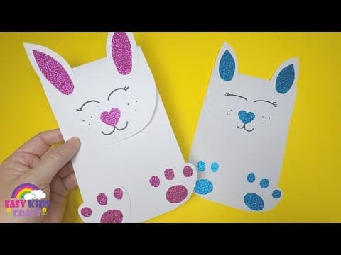 DIY Paper Bunny Card | Paper Crafts for Easter