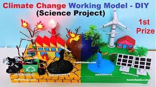 global warming - green house effect (climate change) working model | pollution
