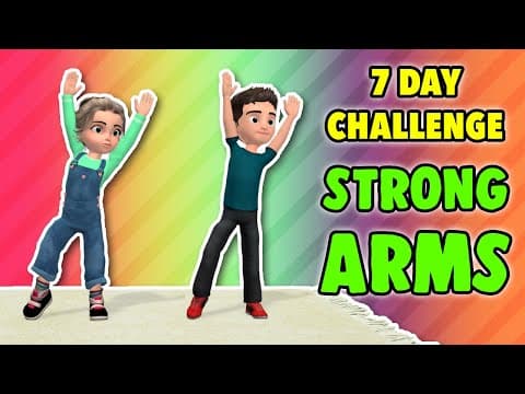 7 days challenge get stronger arms - kids exercise