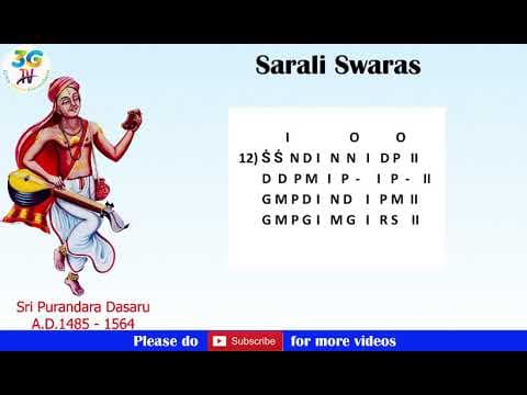 Sarali swara 12 ( english lyrics ) - sarali swaramu 12
