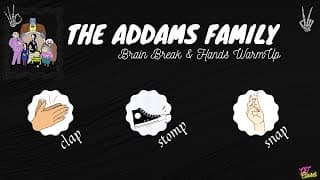 Addams Family Brain Break & Hands Warm Up Activity for writing