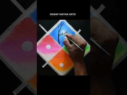 4 Types of Scenery Drawing / Simple Oil Pastel Drawing