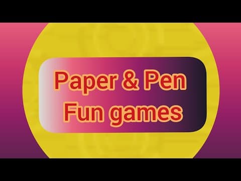 Fun game # 6 || paper and pen games for children || Football game