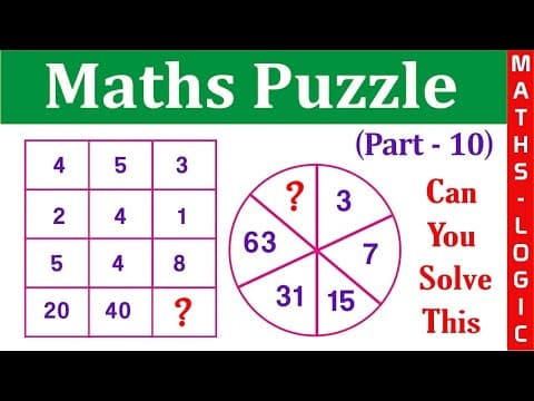 Maths puzzle (part 10) - tricky maths puzzle - how to solve maths puzzle