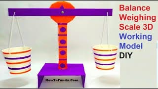 Balance Weighing Scale 3D Science Working Model | DIY science project