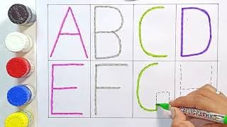 A to Z, Kids rhymes,collection for writing along dotted lines for toddler,Alphabet,ABC song,ABCD-5