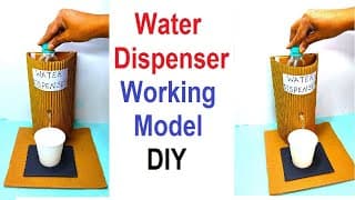 water dispenser working model science project exhibition - simple and easy - diy