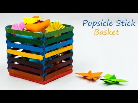 Diy Popsicle Stick Basket