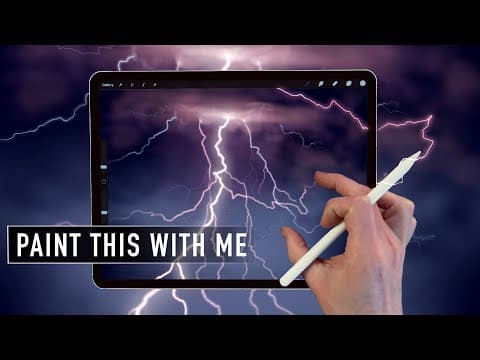 Ipad painting tutorial - how to paint lightning