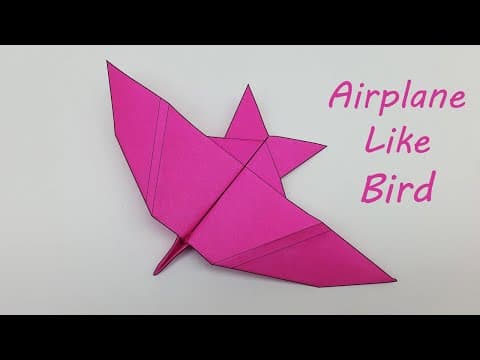 How to Make a Paper Plane | Origami Bird Airplane