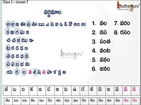 సవరం - స, వ అక్షరాలను పలికే విధానం - telugu alphabets 7