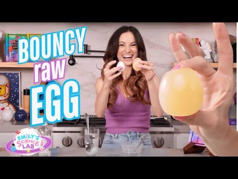 Emily's Science Lab - Bouncy Egg Experiment - Vinegar and Egg Easter Science! - YouTube