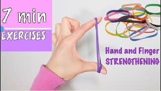 HAND STRENGTHENING with Rubber Band  OT Teletherapy l Writing Muscle Warmup Exercises