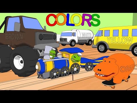 Learn Colors with Toy Trains & Trucks | Colors Lesson for Kids