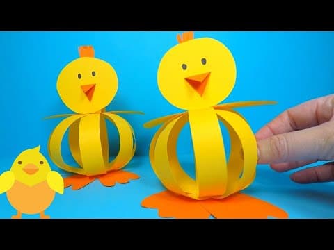 How to Make a Paper Ball Chick - Easy Easter Crafts