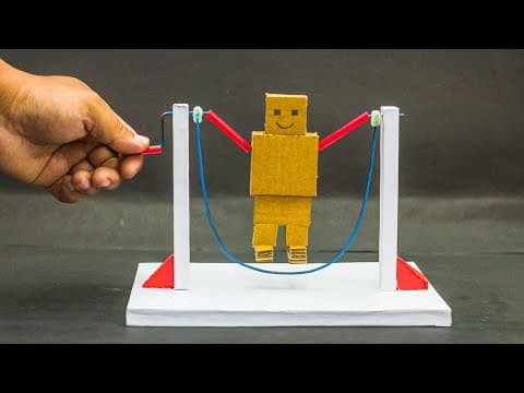 How to Make Jumping Rope Toy from Cardboard | Science Toys