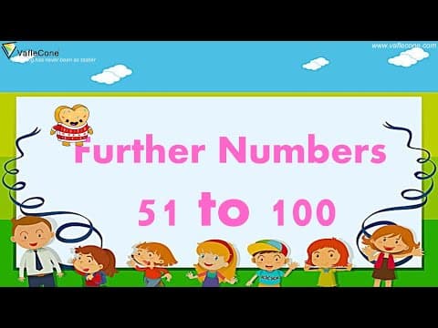 Numbers counting 51 to 100- Number 51 to 100