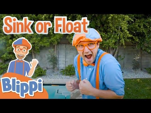 Sink or float with blippi - science videos for toddlers