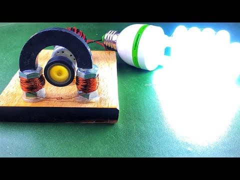 New technology free energy electricity running by DC motor with magnet and copper wire