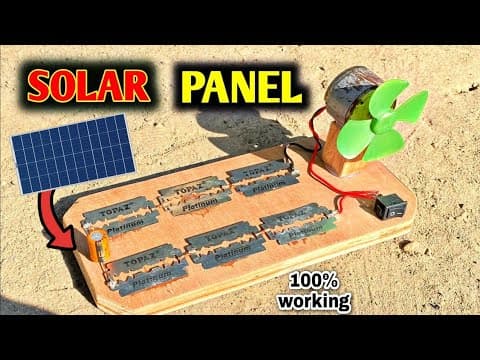 How to make a solar panel using blades | Blade se solar kaise banaen | solar panel quotes